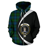 MacKay Modern Tartan Crest Zipper Hoodie - Circle Style